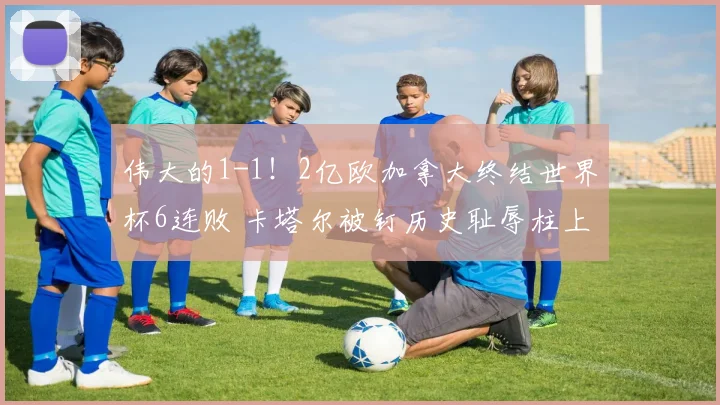 伟大的1-1!2亿欧加拿大终结世界杯6连败 卡塔尔被钉历史耻辱柱上